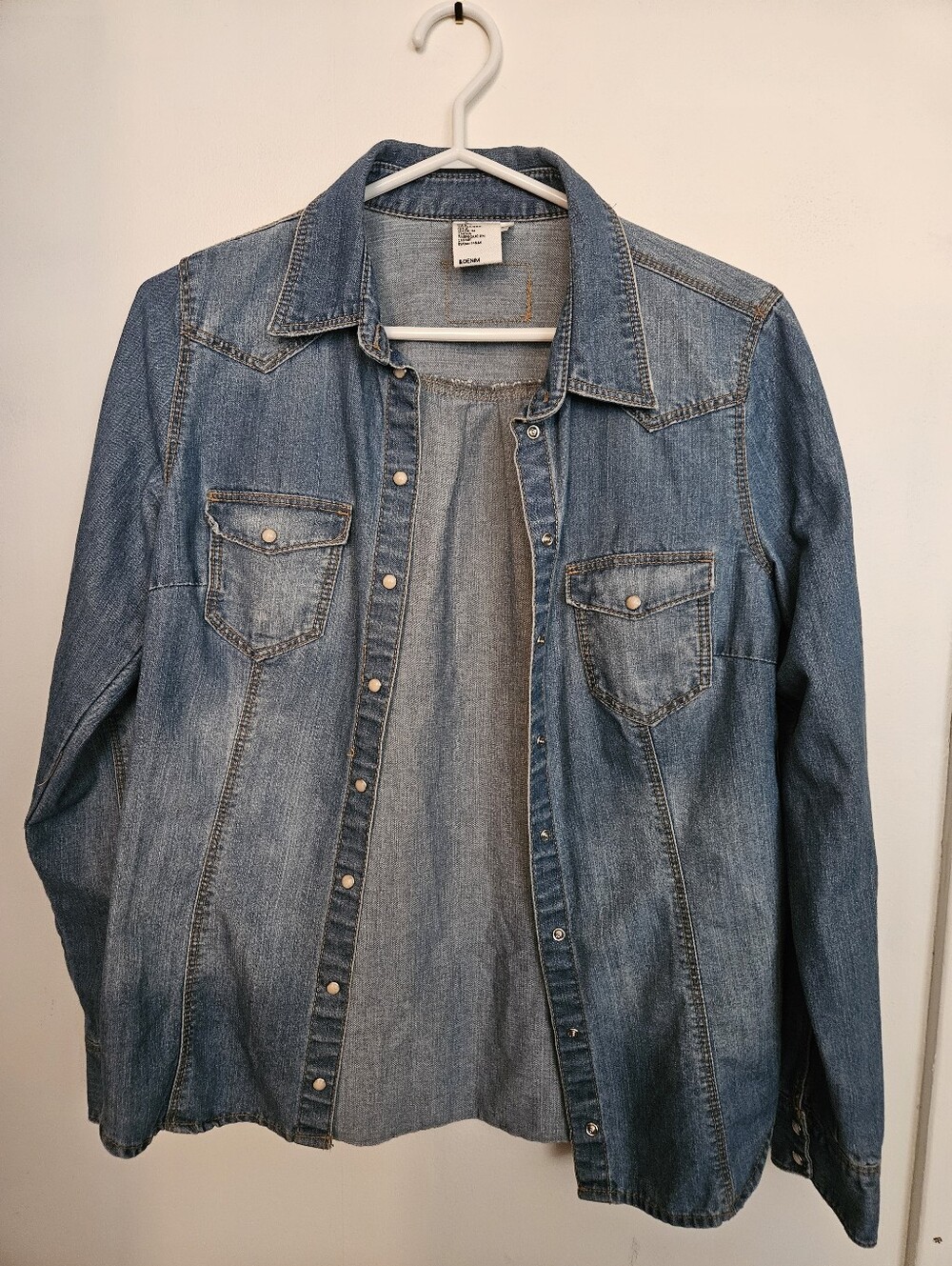 Classic Blue Denim Shirt H&M - Women's Size 8